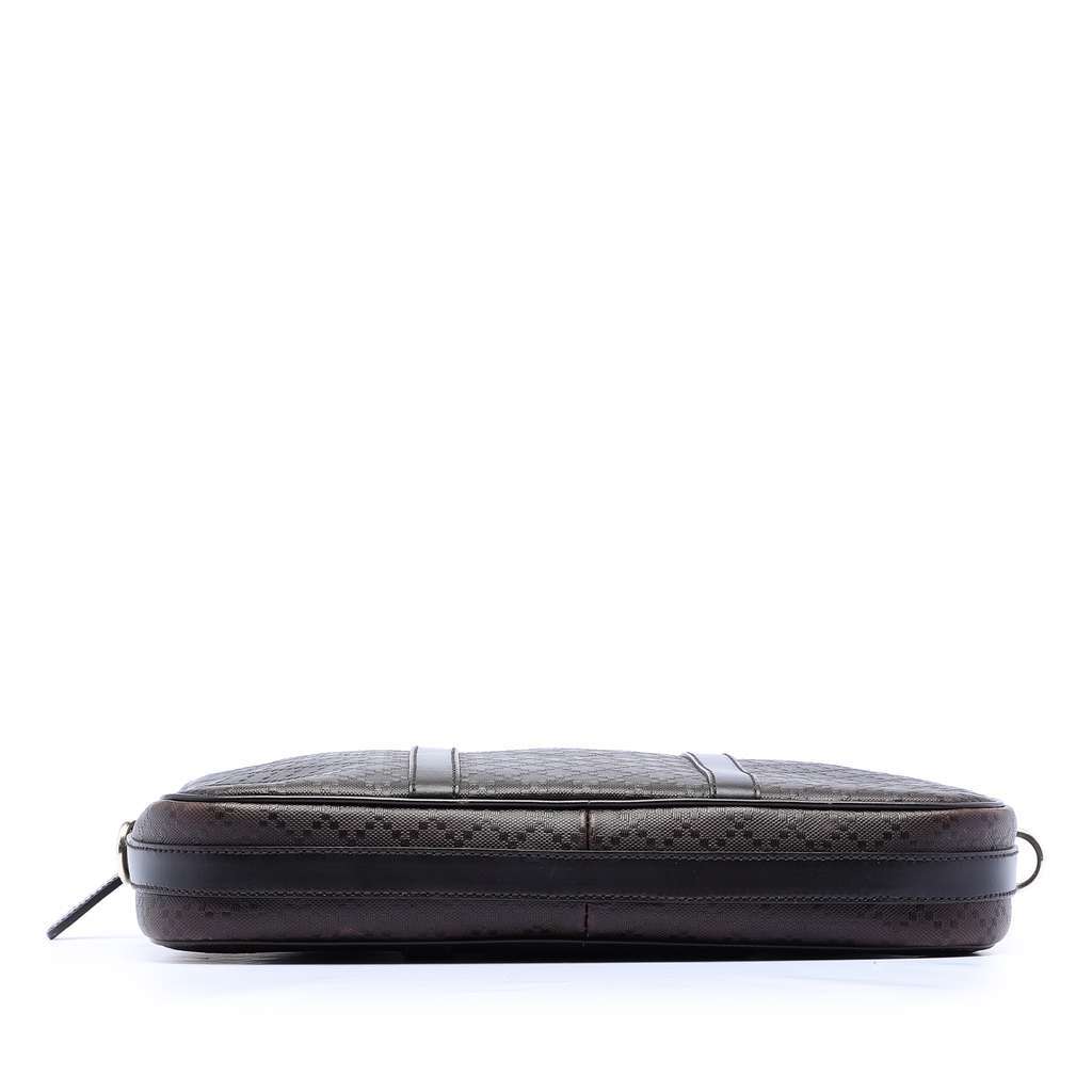Gucci Medium Leather Diamante Bright Business Bag Brown Leather Very good condition - Inside View