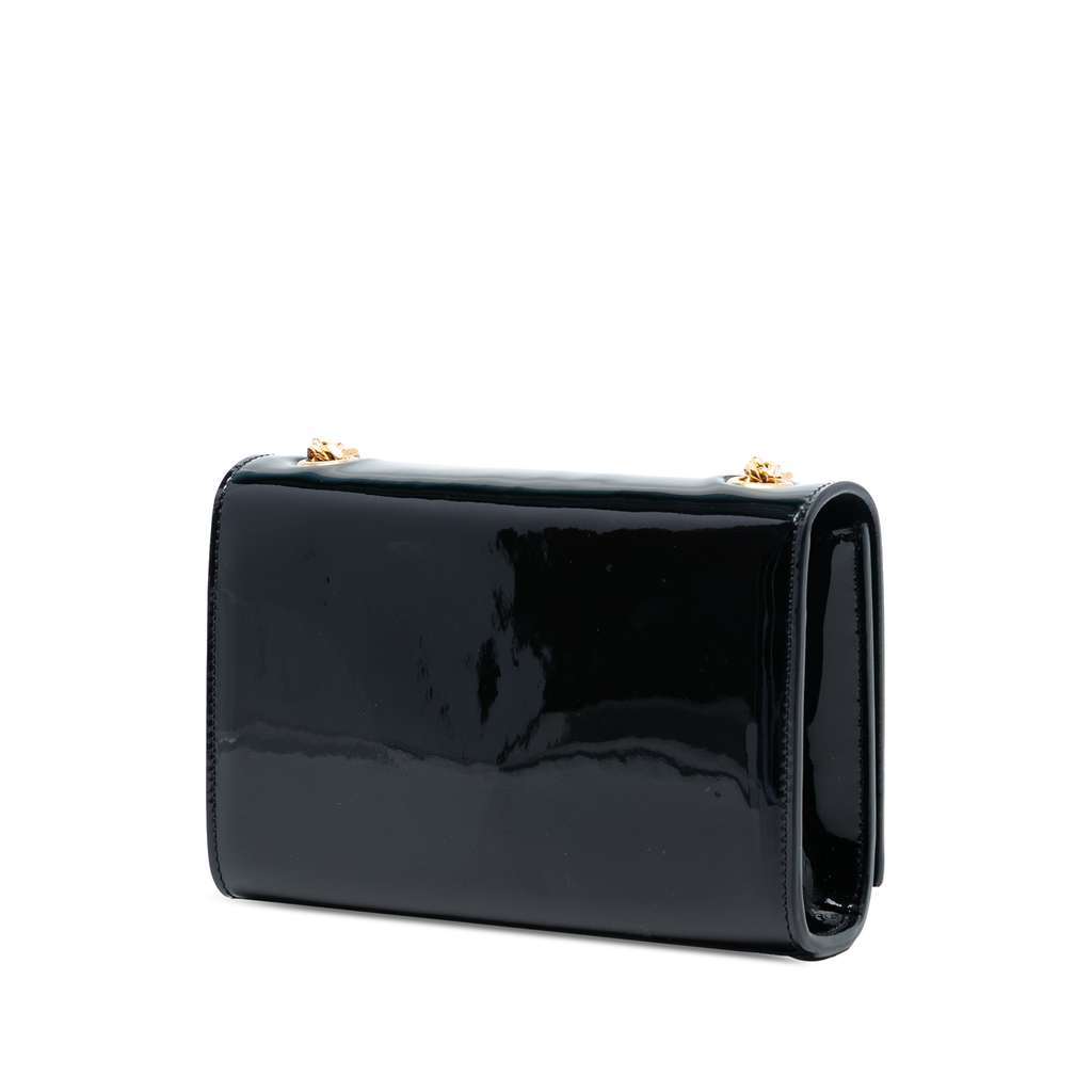 Saint Laurent Small Patent Monogram Kate Tassel Crossbody Black Leather Very good condition - Back View