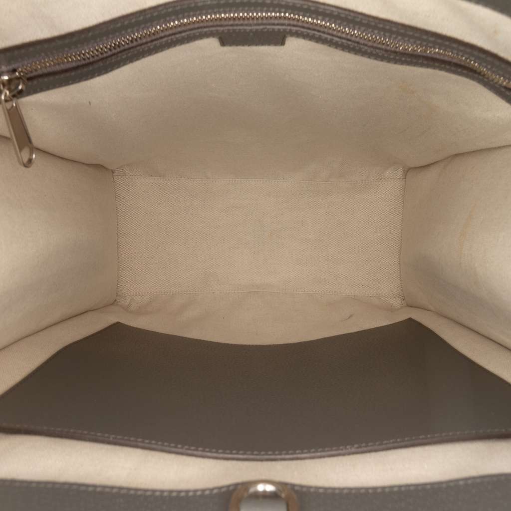 Gucci Medium GG Supreme Ophidia Satchel Grey Canvas Very good - Model View