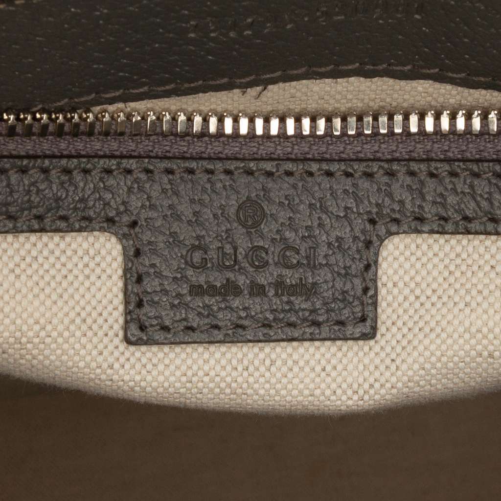 Gucci Medium GG Supreme Ophidia Satchel Grey Canvas Very good - Box View