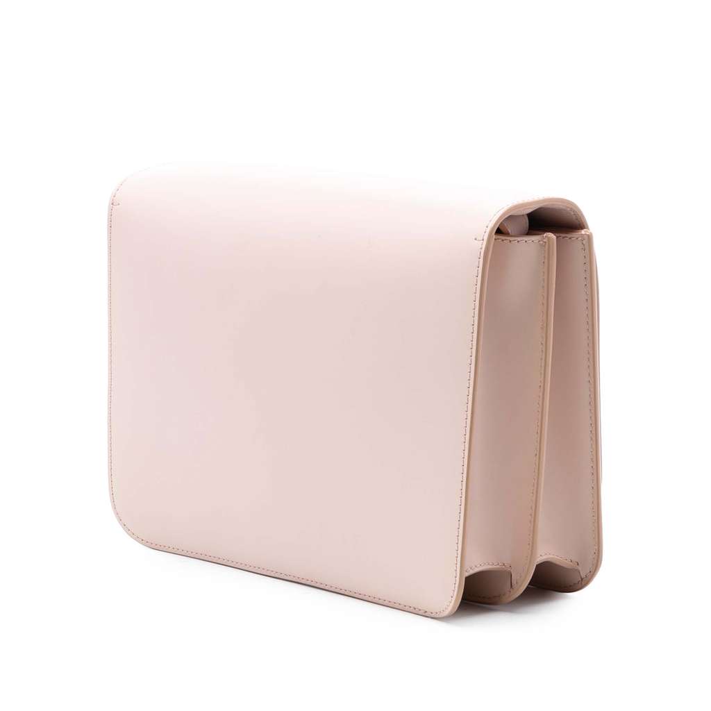 Burberry Medium Smooth Calfskin TB Monogram Crossbody Pink Leather Very good - Back View