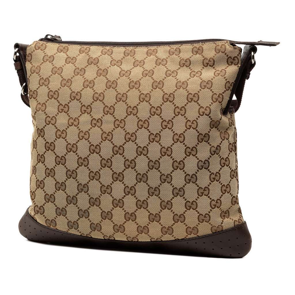 Gucci GG Canvas Crossbody Brown Canvas Very good - Back View