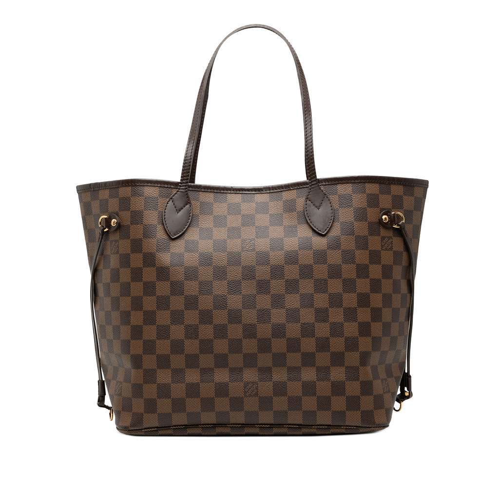 Louis Vuitton Damier Ebene Neverfull MM Brown Good - Front View