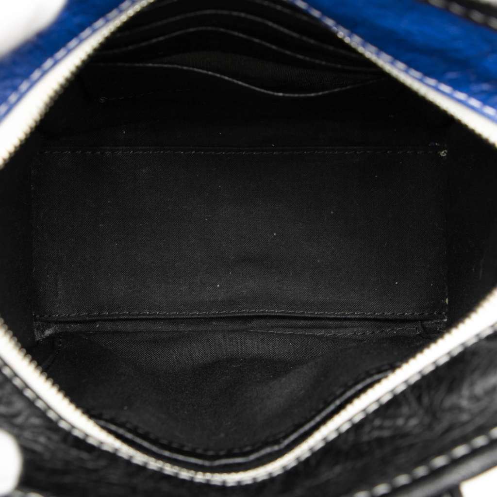 Balenciaga XXS Lambskin Bazar Shopper Satchel Black Leather Very good - Model View
