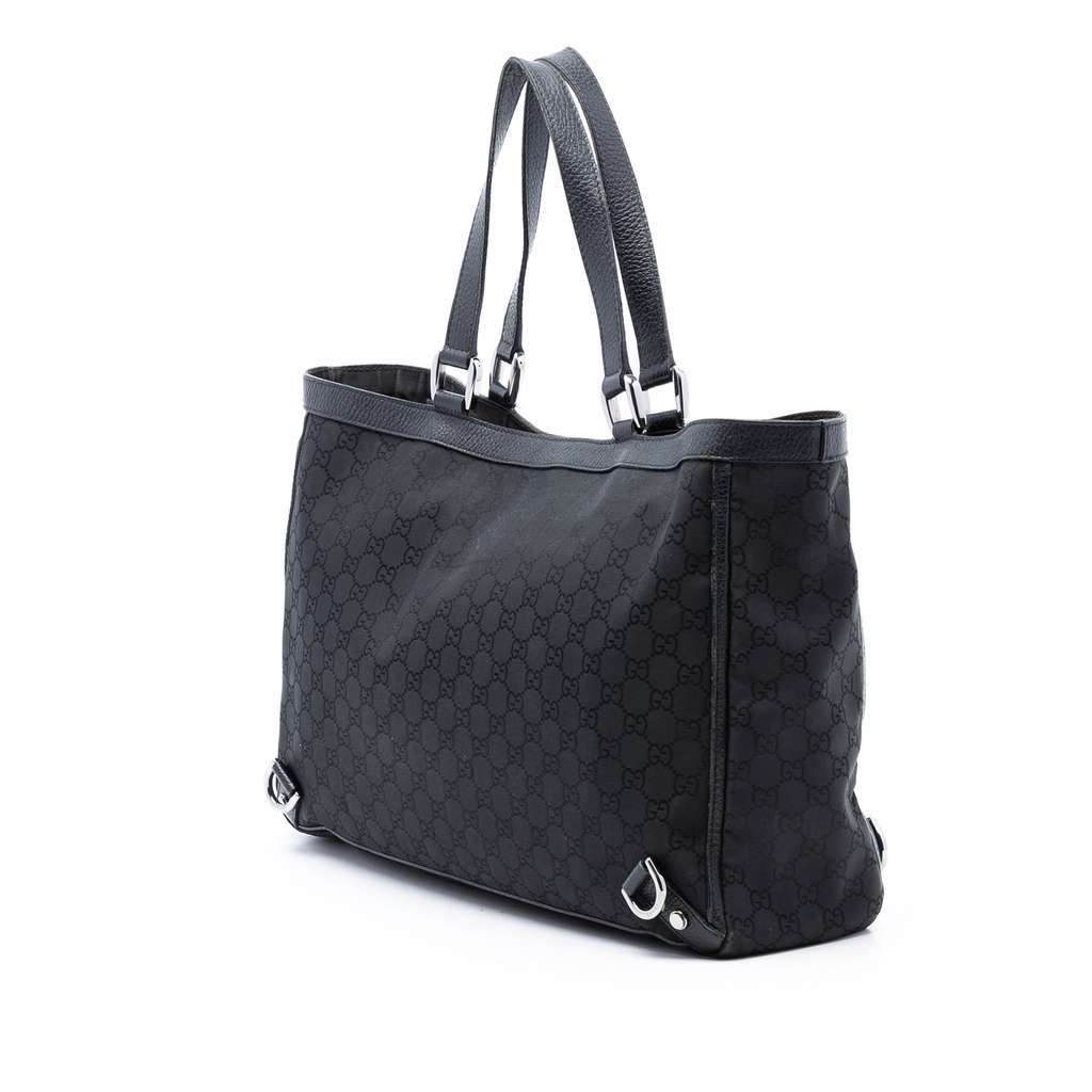 Gucci GG Canvas Abbey D Ring Tote Black Canvas Very good - Back View