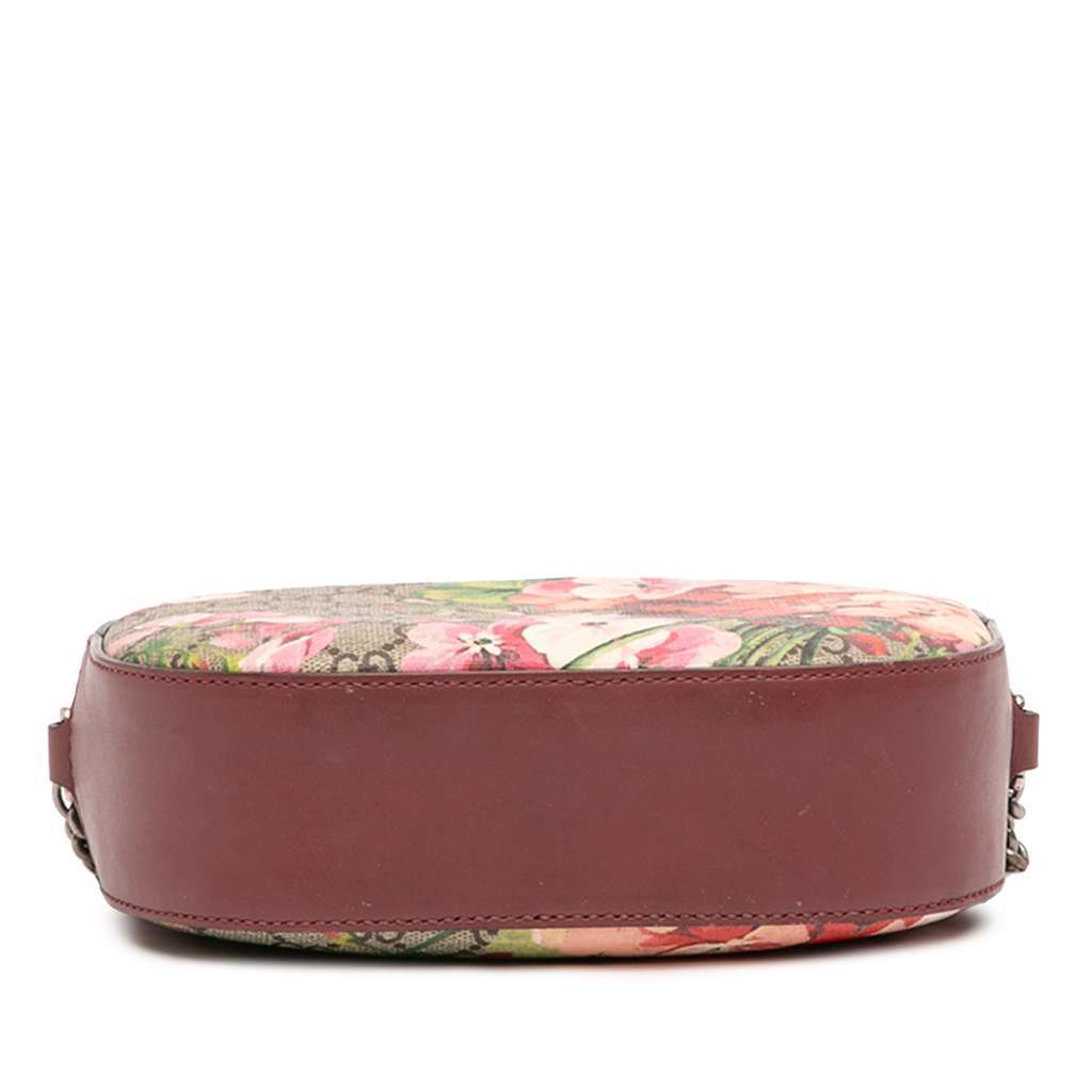 Gucci Mini GG Supreme Blooms Chain Crossbody Brown Canvas Very good - Inside View