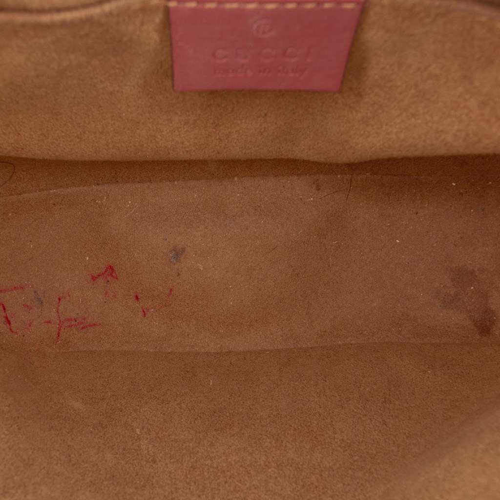 Gucci Mini GG Supreme Blooms Chain Crossbody Brown Canvas Very good - Model View