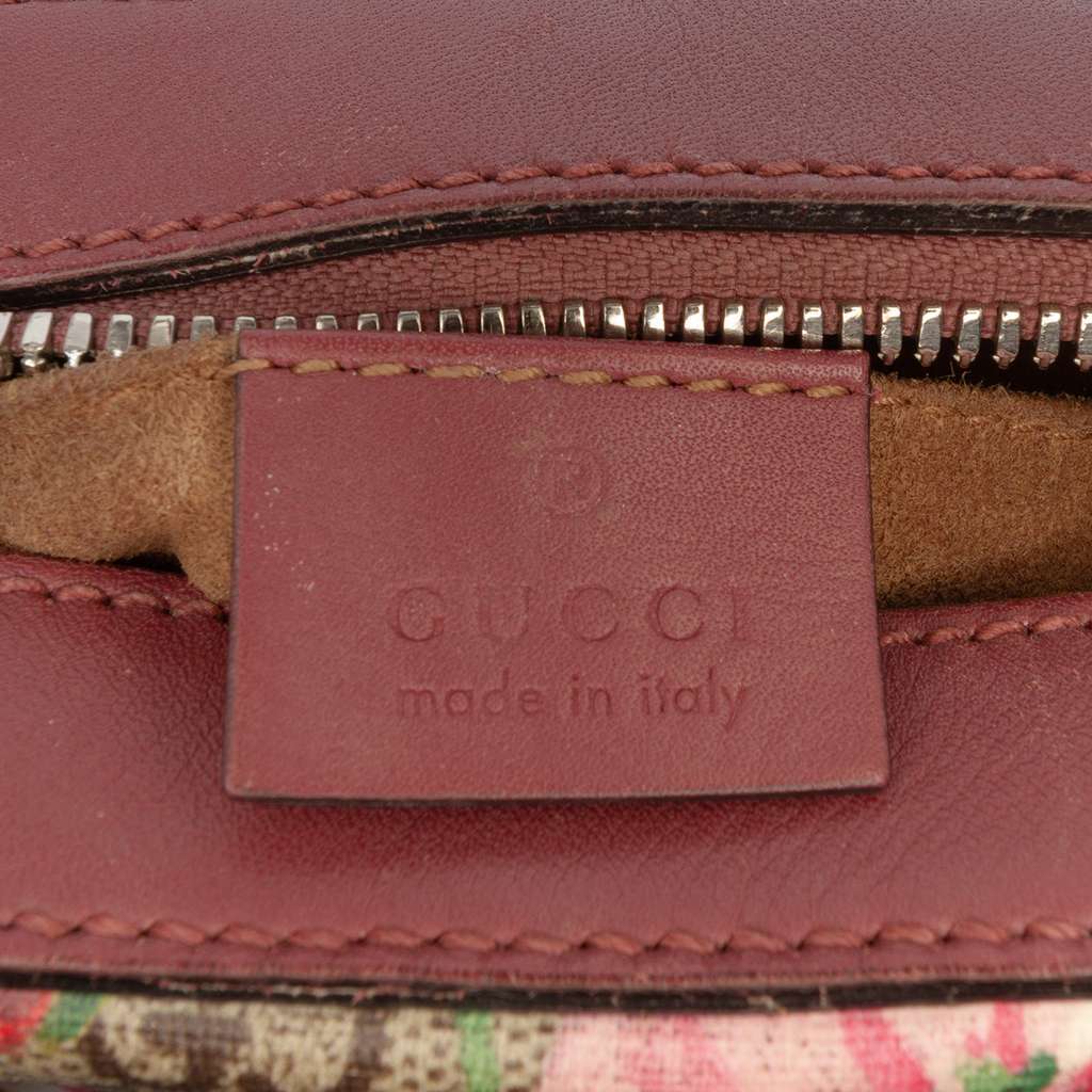 Gucci Mini GG Supreme Blooms Chain Crossbody Brown Canvas Very good - Box View
