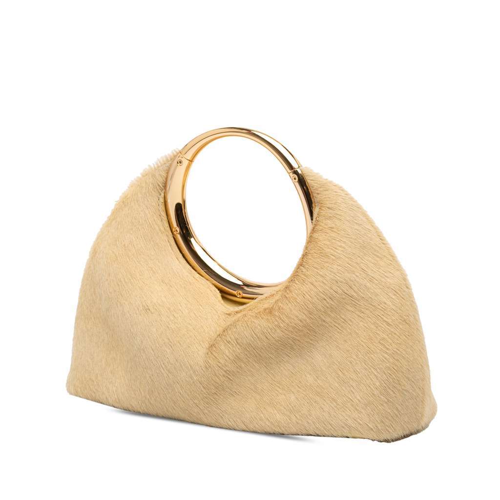 Jacquemus Pony Hair Le Petit Calino Handbag Brown Good condition - Back View