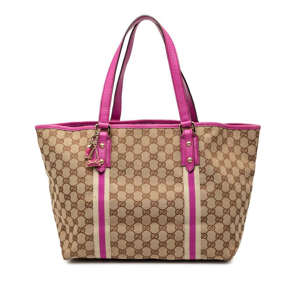 Gucci Large GG Canvas Jolicoeur Tote Brown Canvas Very good - Front View