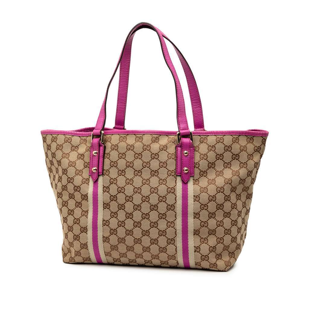 Gucci Large GG Canvas Jolicoeur Tote Brown Canvas Very good - Back View