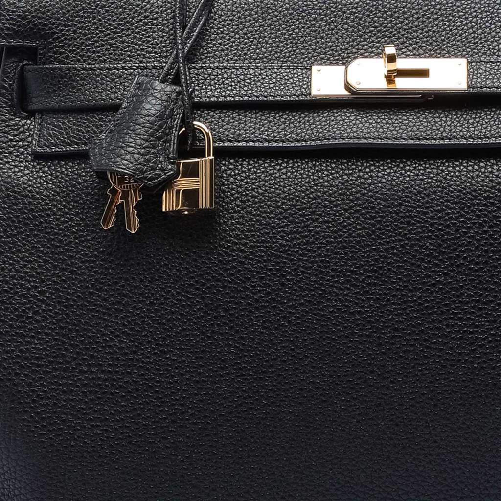 Hermès Togo Kelly II Retourne 35 Black Leather Good condition - Box View