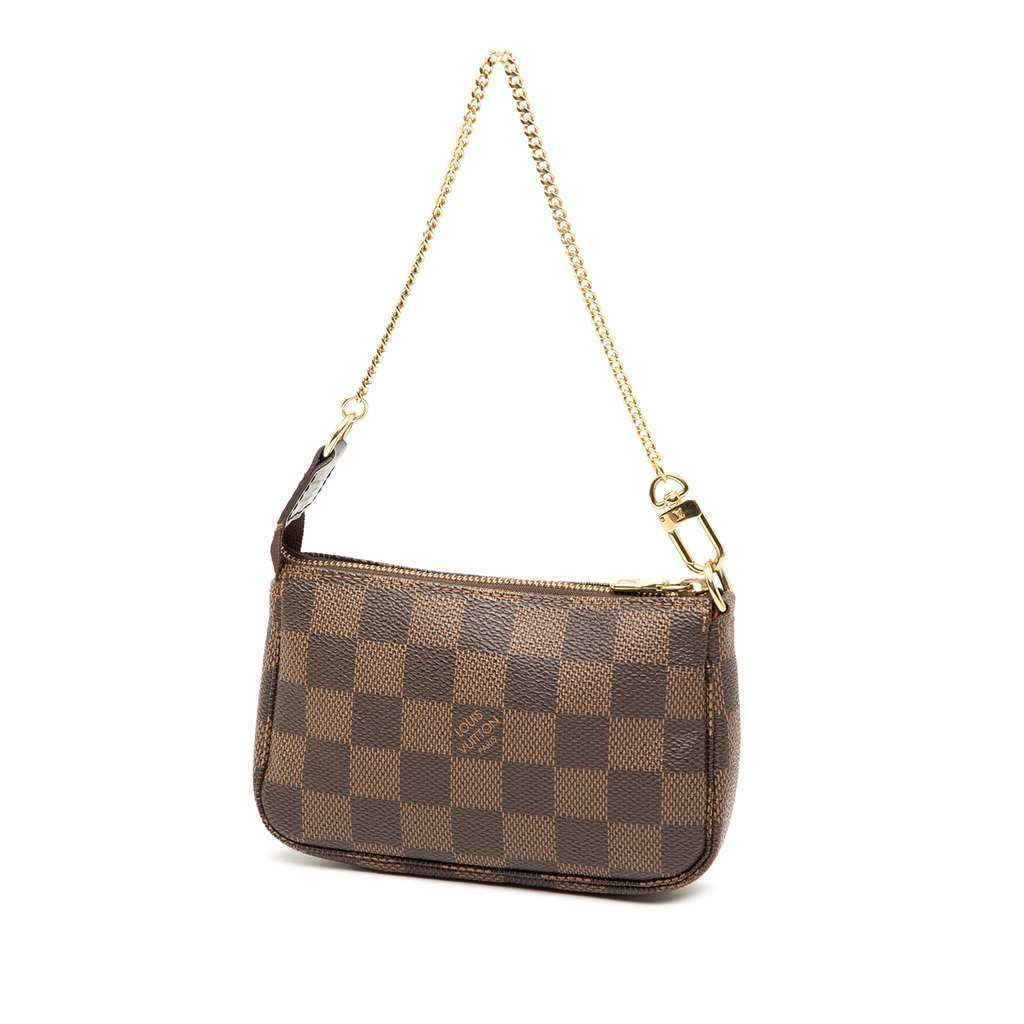 Louis Vuitton Damier Ebene Mini Pochette Accessoires Brown Very good - Back View