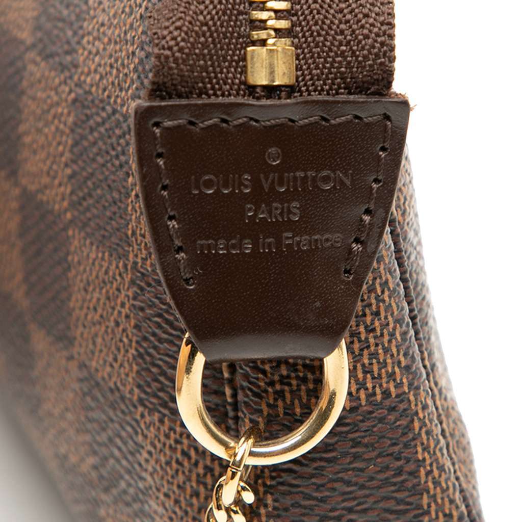 Louis Vuitton Damier Ebene Mini Pochette Accessoires Brown Very good - Box View