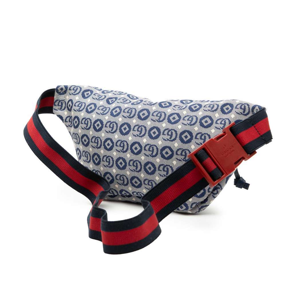 Gucci Kids GG Canvas Stars Web Belt Bag Blue Canvas Very good - Back View
