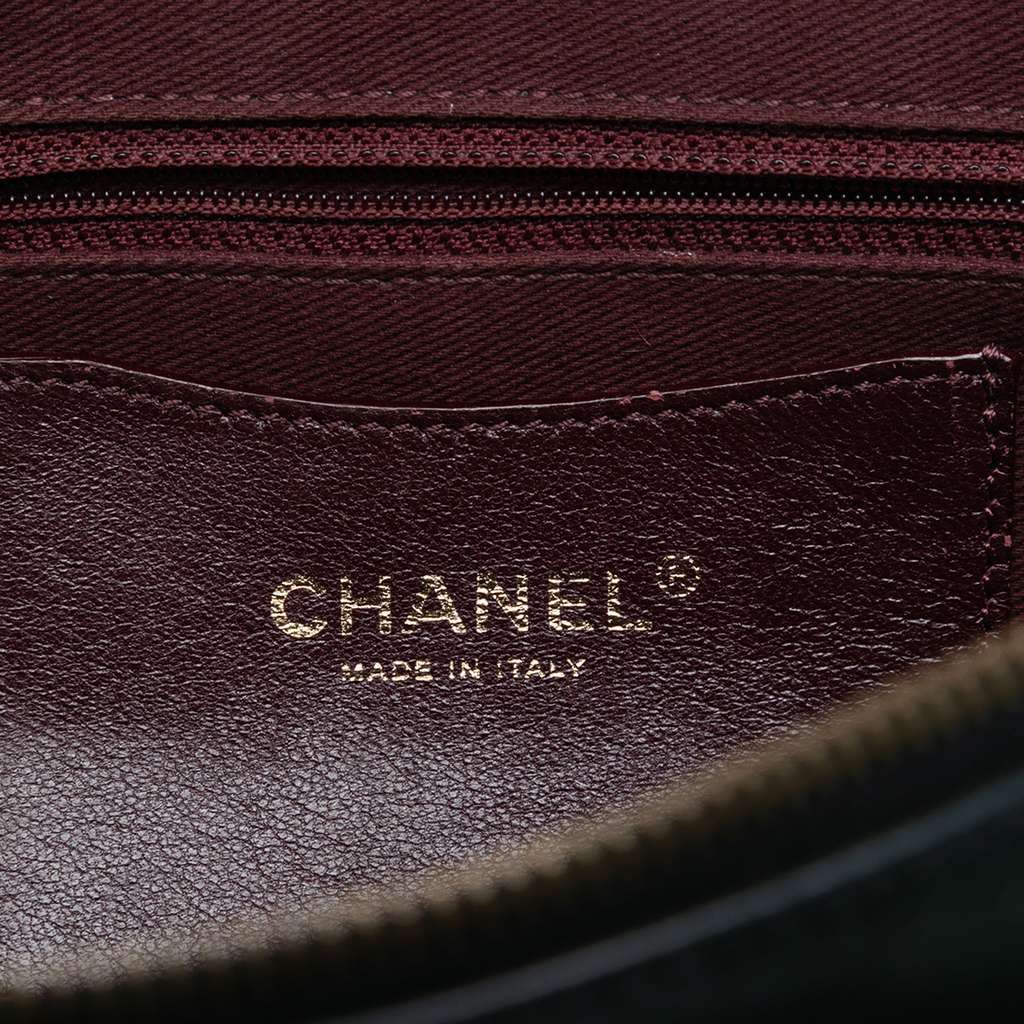 Chanel Large Quilted Iridescent Calfskin Shiva Flap Black Leather Good condition - Box View