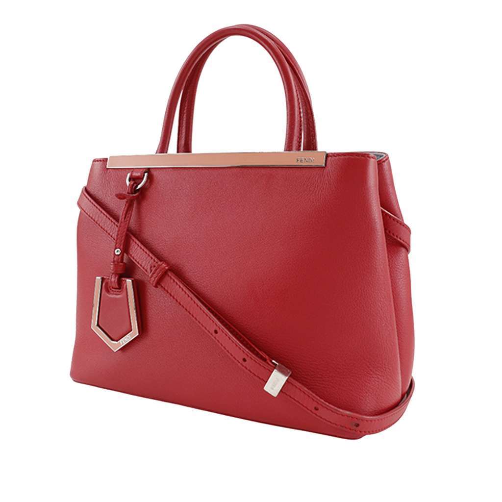 Fendi Leather Petite 2Jours Red Leather Very good - Back View
