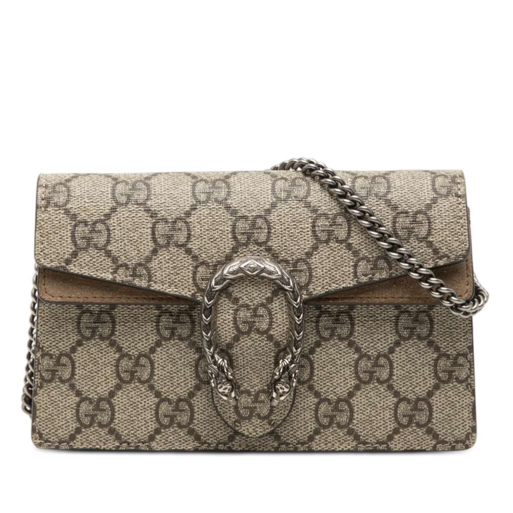 Gucci Mini GG Supreme Dionysus Crossbody Brown Canvas Very good condition - Front View