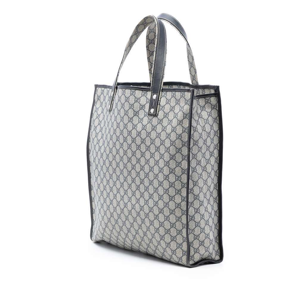 Gucci GG Supreme Web Tote Brown Canvas Very good condition - Back View