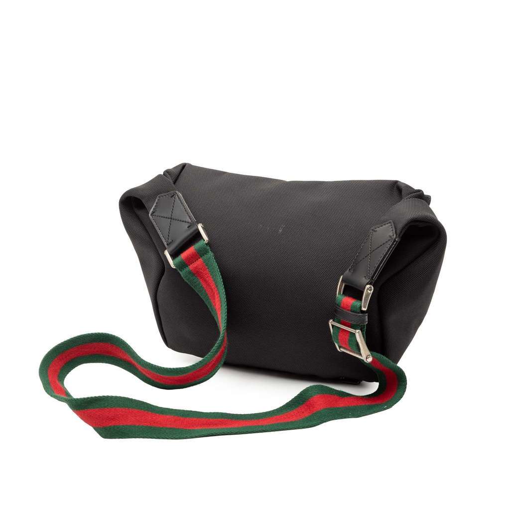 Gucci Canvas Techno Web Belt Bag Black Canvas Very good - Back View
