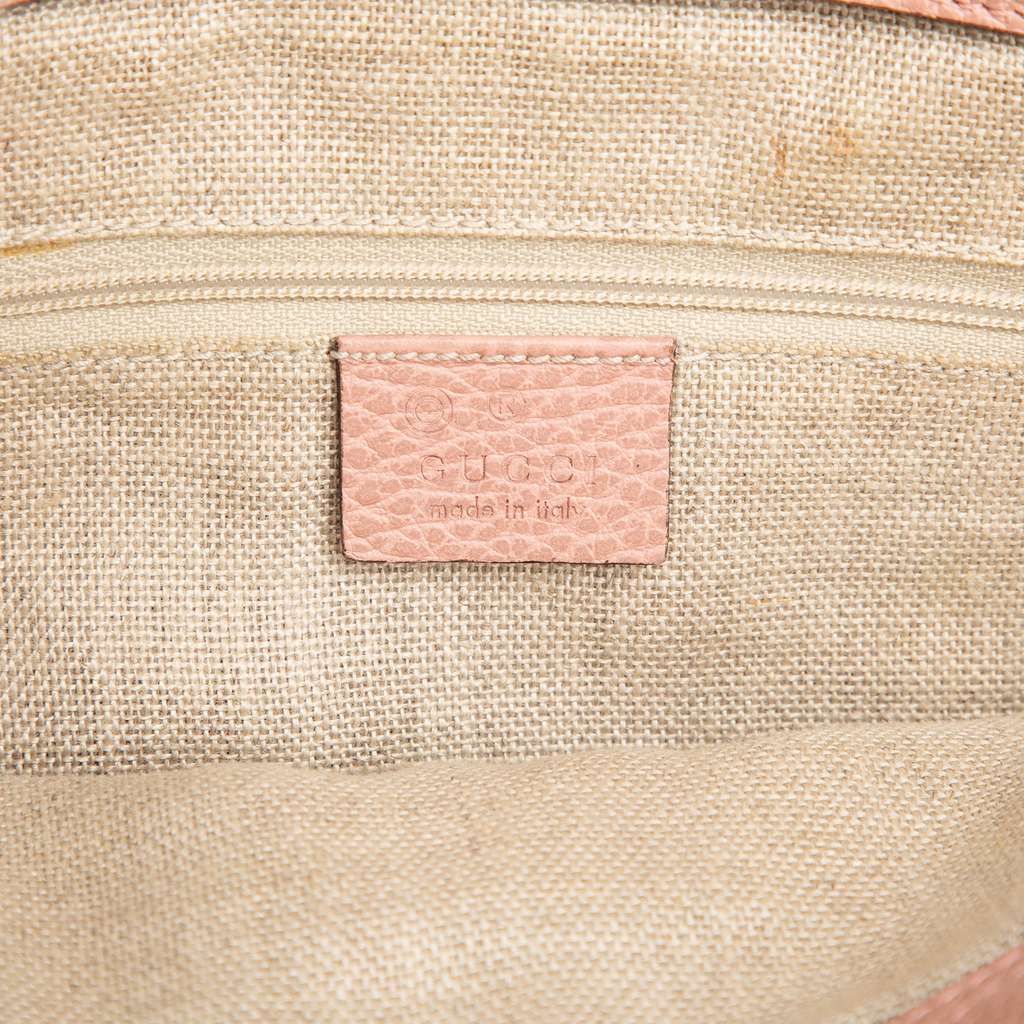 Gucci Leather Bamboo Tassel Satchel Pink Leather Very good - Box View