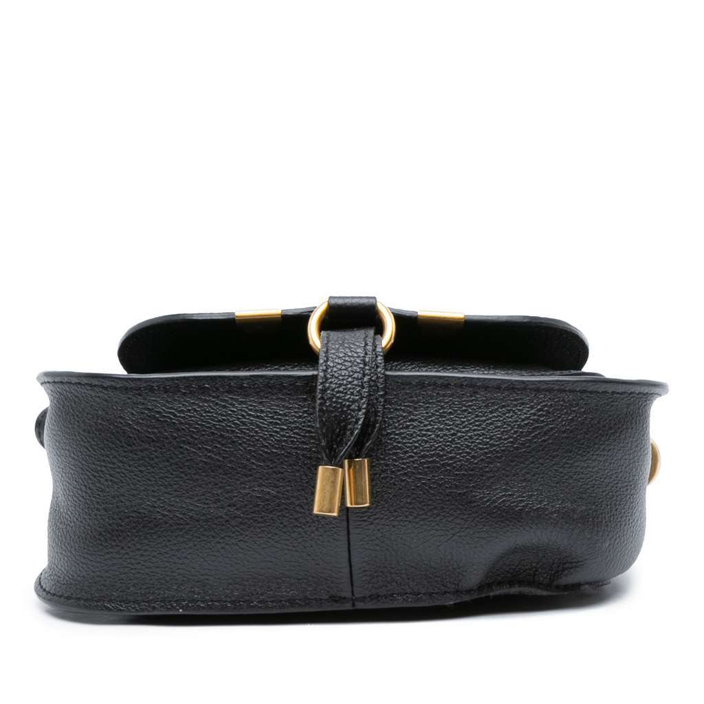 Chloé Mini Grained Calfskin Marcie Satchel Black Leather Very good condition - Inside View