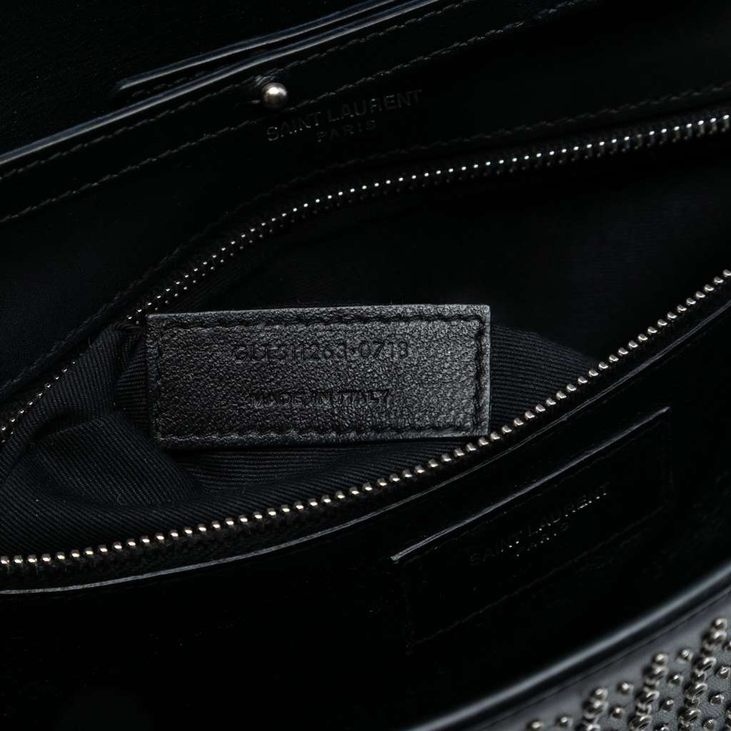 Saint Laurent Studded Leather Monogram Le Sept Chain Bag Black Leather Very good - Box View