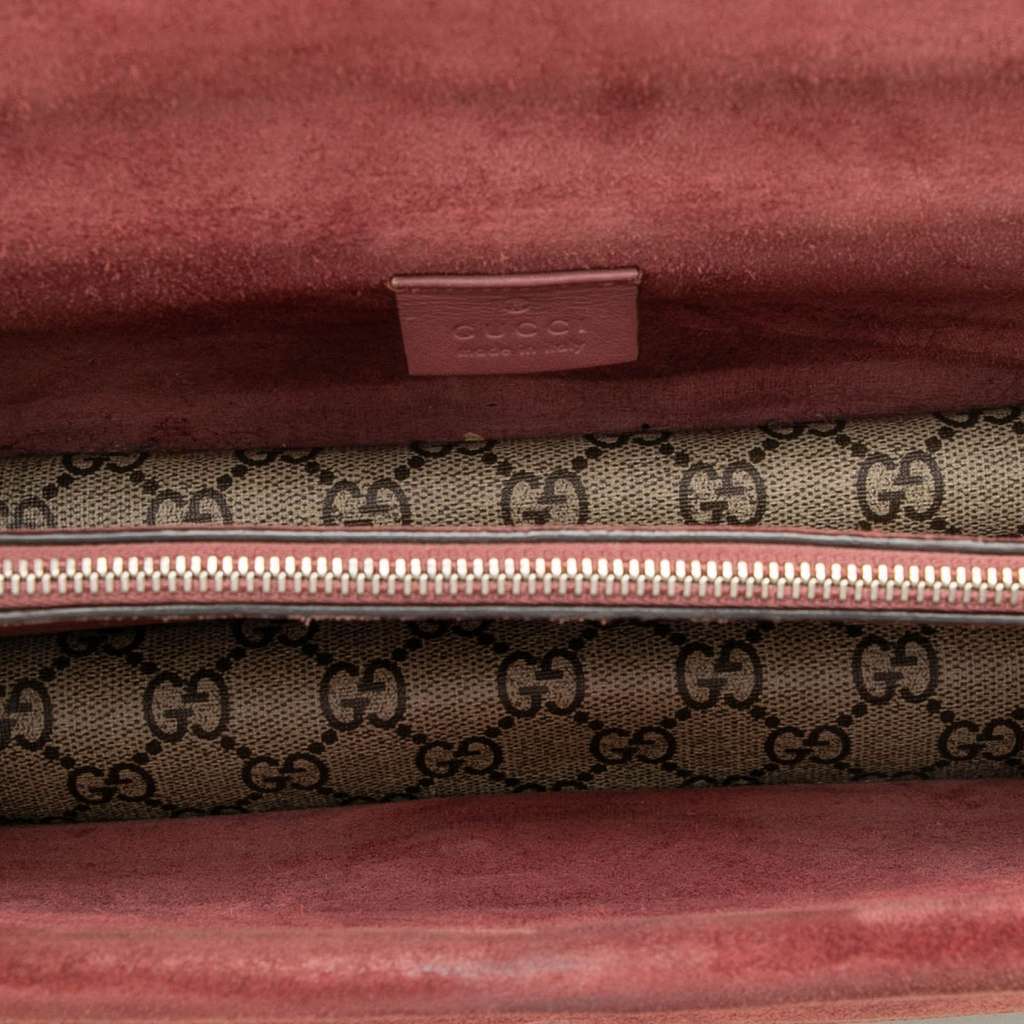 Gucci Small GG Supreme Blooms Dionysus Shoulder Bag Brown Canvas Very good - Model View