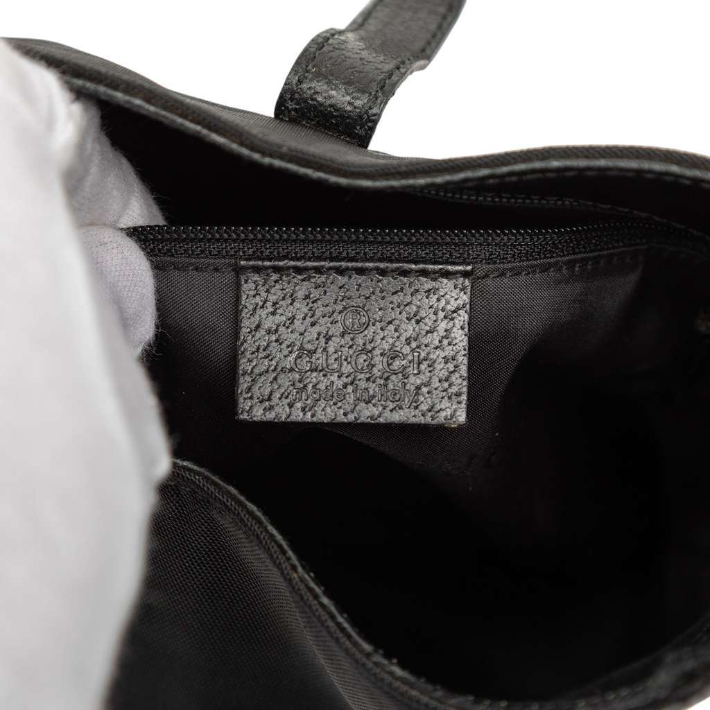 Gucci Canvas Jackie Shoulder Bag Black Canvas Very good - Box View