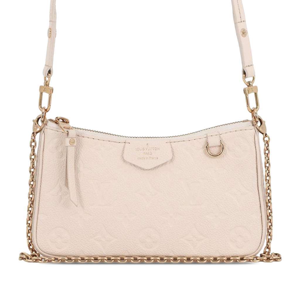 Louis Vuitton Monogram Empreinte Easy Pouch On Strap White Leather Very good condition - Front View