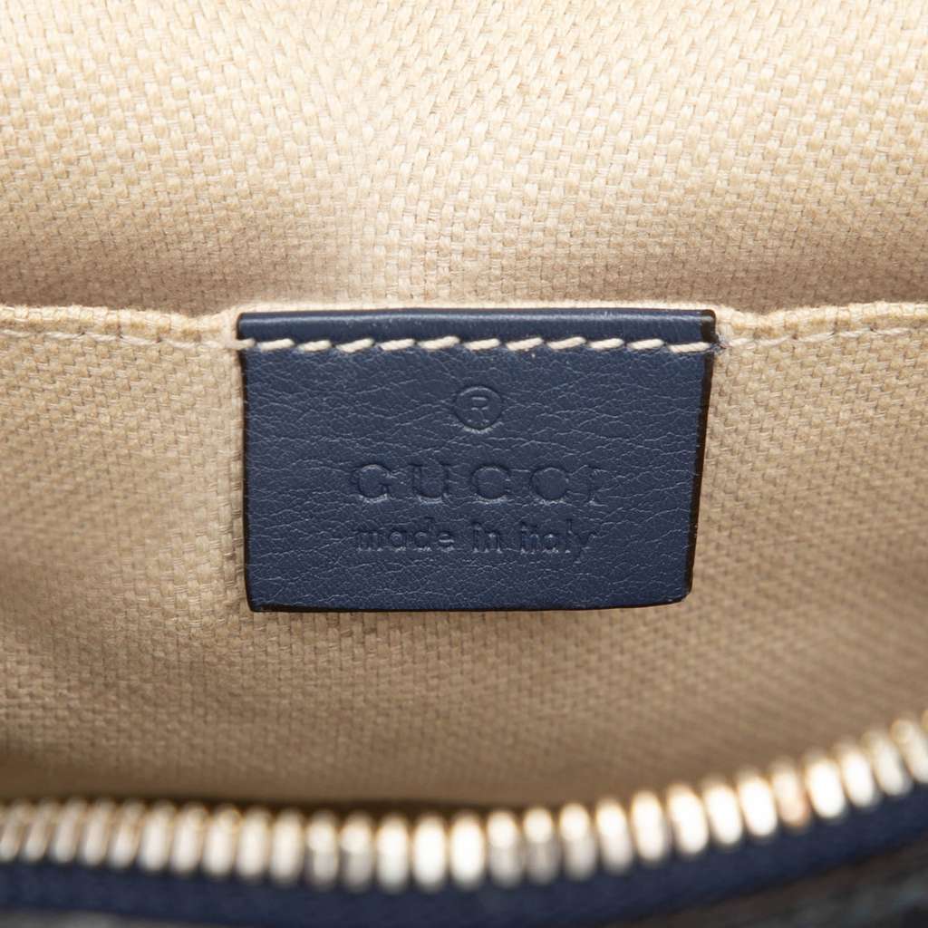 Gucci Patent Soho Disco Crossbody Blue Leather Good condition - Box View