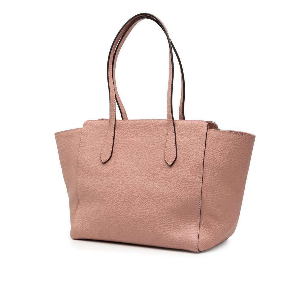 Gucci Medium Dollar Calfskin Swing Tote Pink Leather Very good - Back View