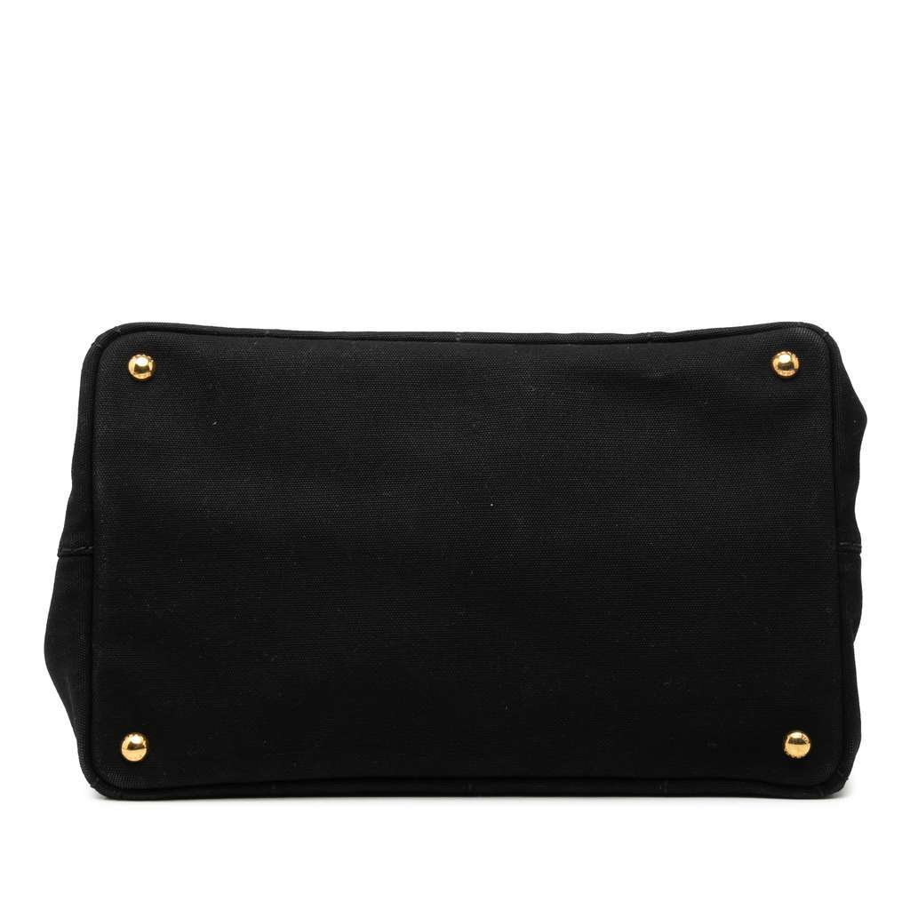 Prada Canvas Canapa Logo Satchel Black Canvas Very good - Inside View