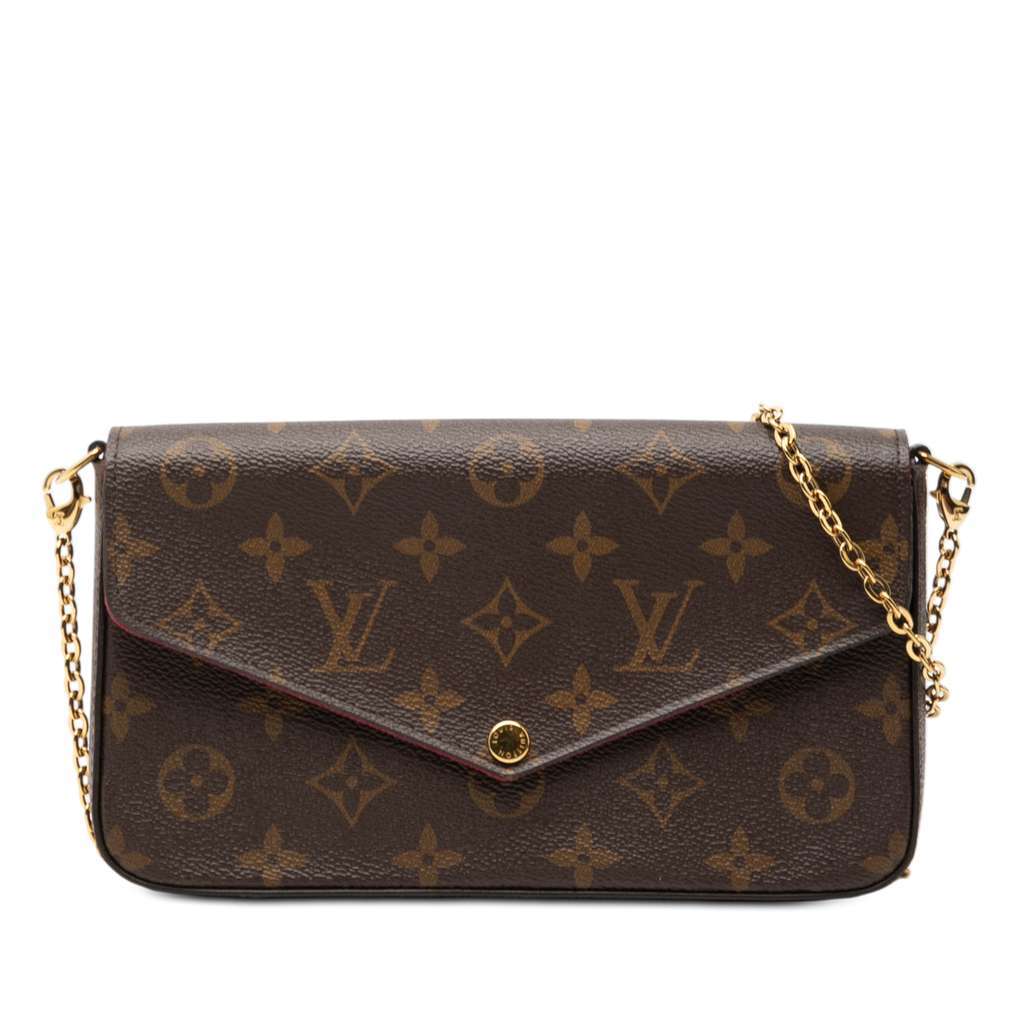 Louis Vuitton Monogram Pochette Felicie Brown Very good condition - Front View