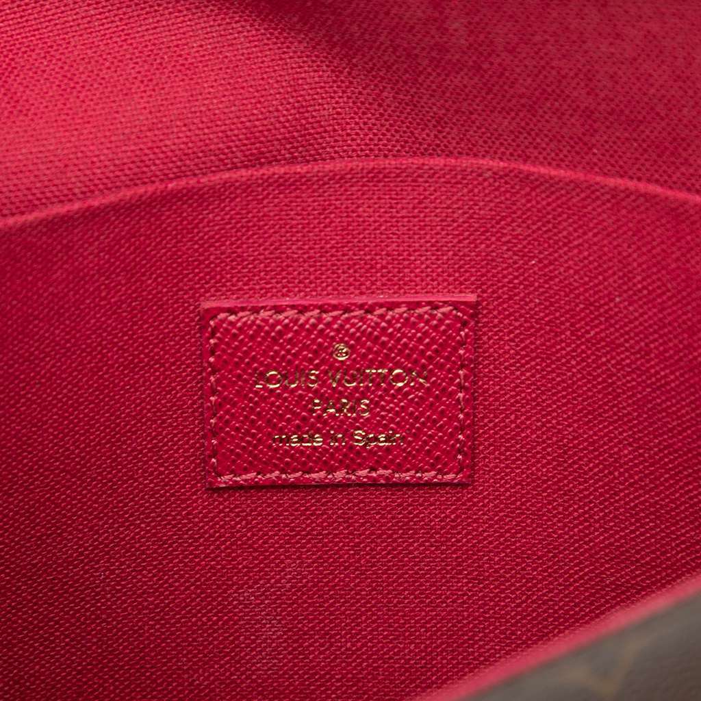 Louis Vuitton Monogram Pochette Felicie Brown Very good condition - Box View