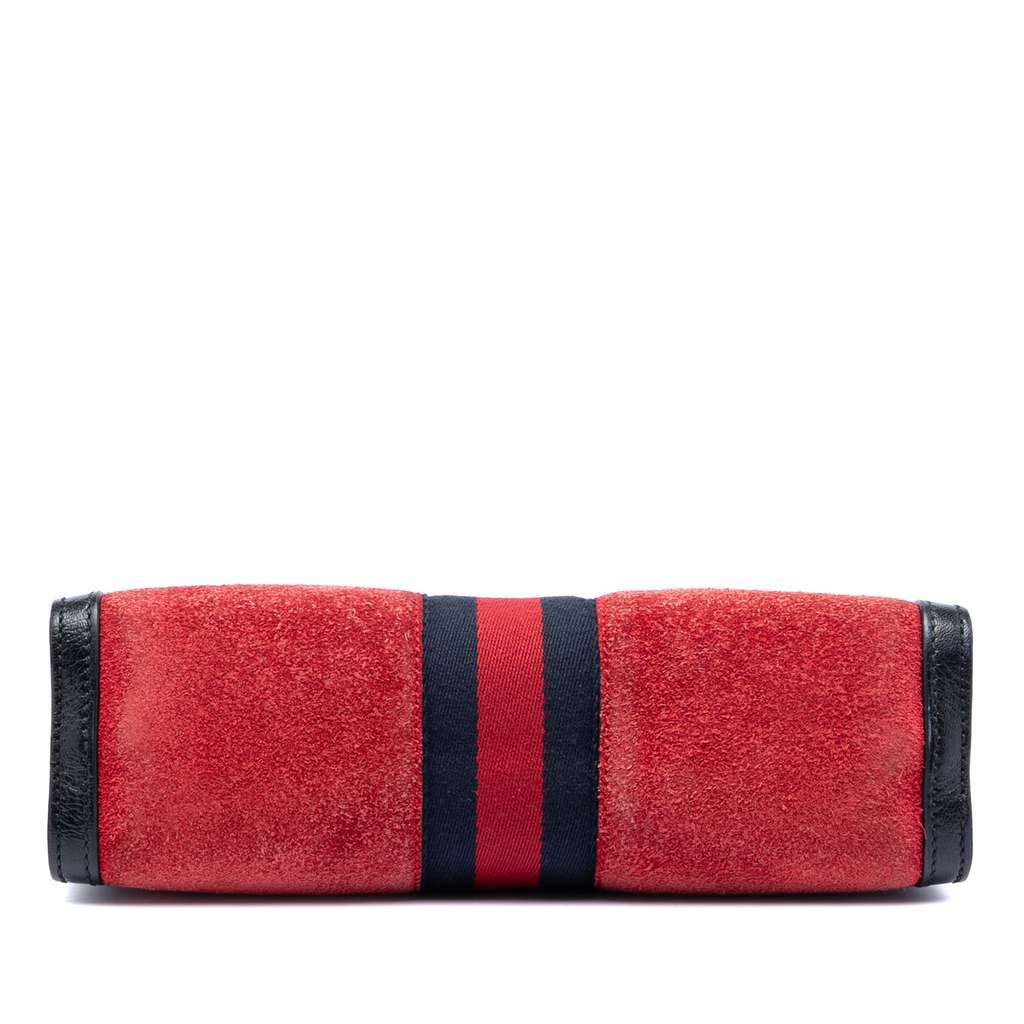 Gucci Small Suede Ophidia Chain Crossbody Red Leather Very good condition - Inside View