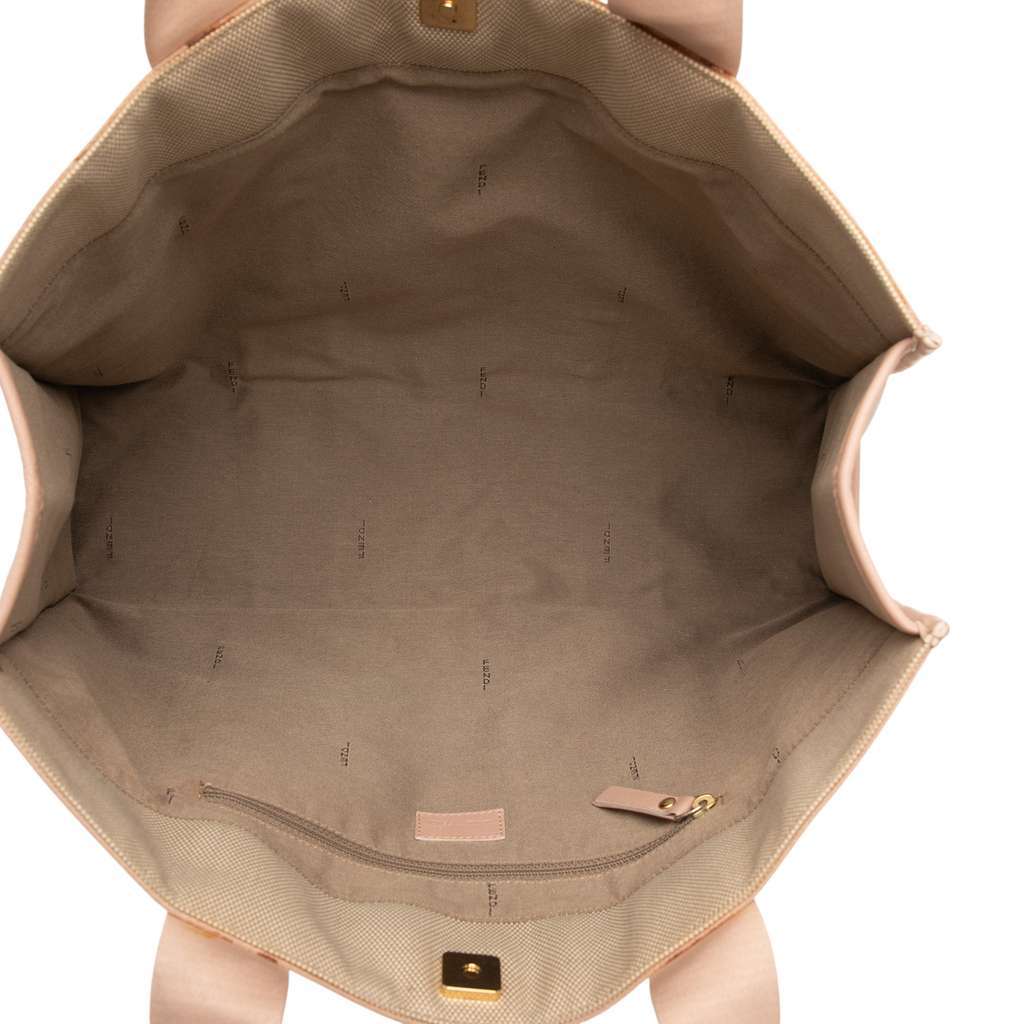 Fendi Zucca Trimmed Canvas Tote Brown Canvas Very good - Model View
