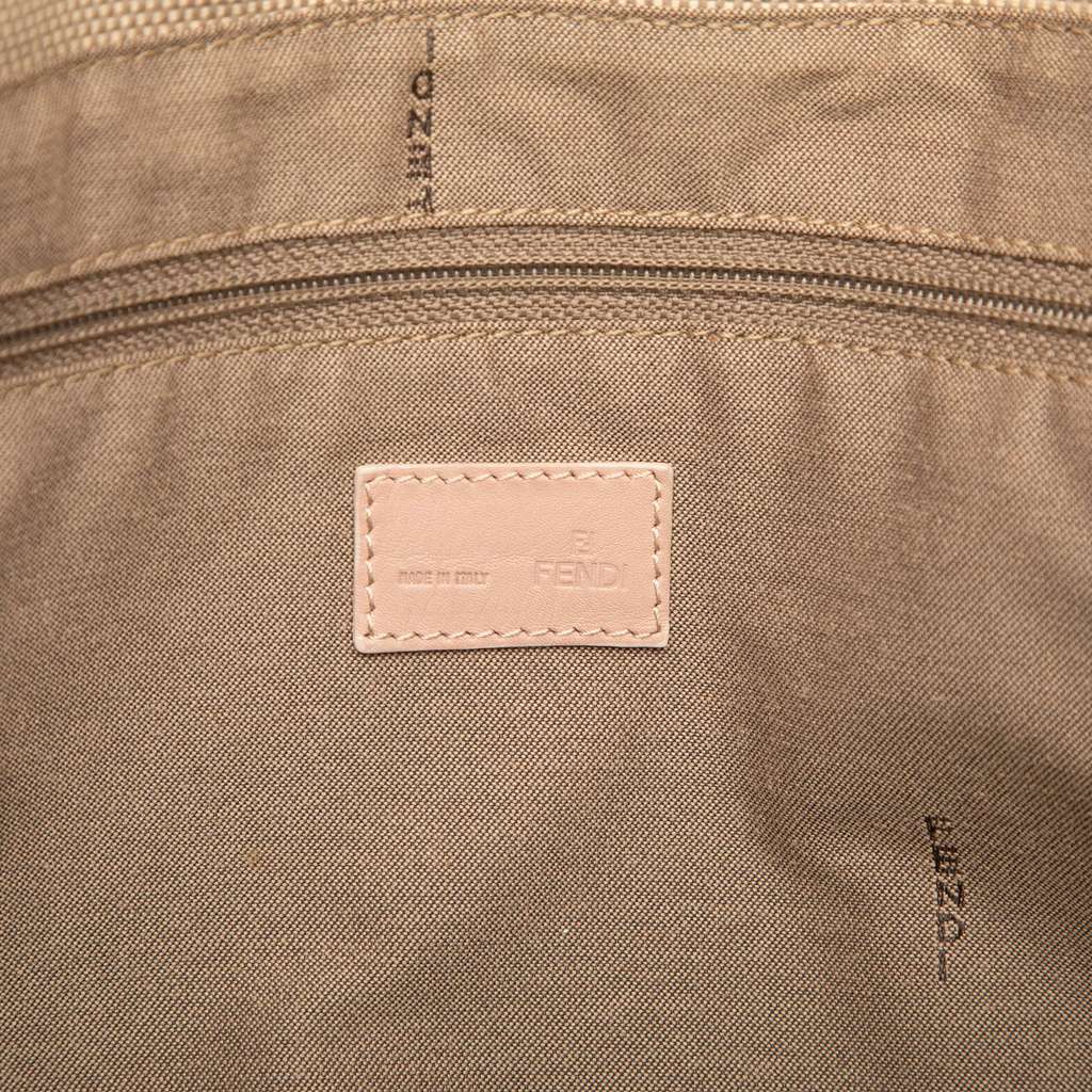 Fendi Zucca Trimmed Canvas Tote Brown Canvas Very good - Box View