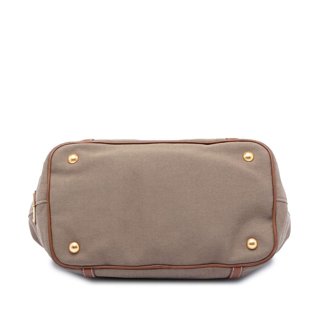 Prada Canvas Canapa Logo Bow Satchel Brown Canvas Very good condition - Inside View