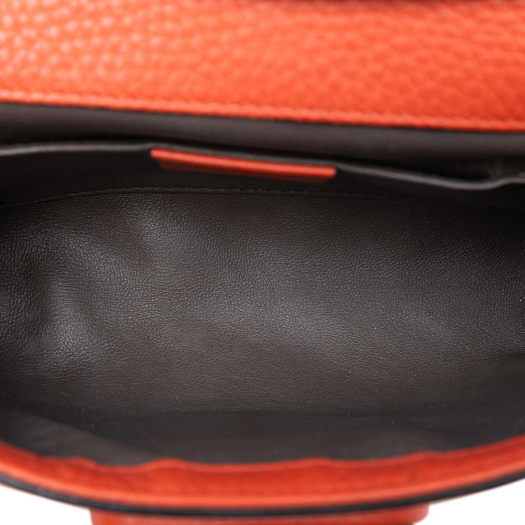 Gucci Small Leather Miss Bamboo Crossbody Orange Leather Very good - Model View