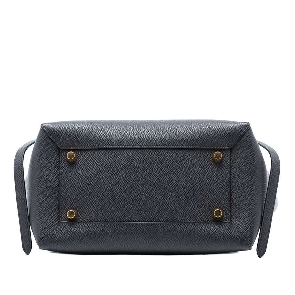 Celine Mini Grained Calfskin Belt Bag Black Leather Good - Inside View