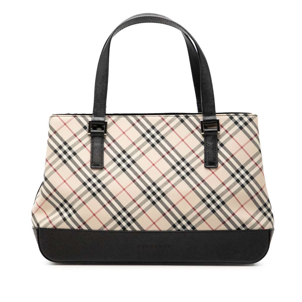 Burberry Nova Check Canvas Tote Brown Canvas Good condition - Front View