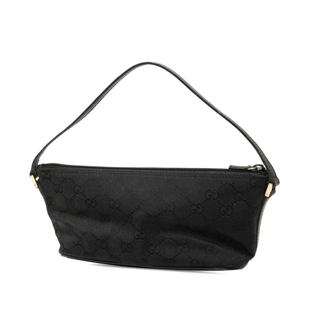 Gucci GG Canvas Boat Black Canvas Good condition - Back View
