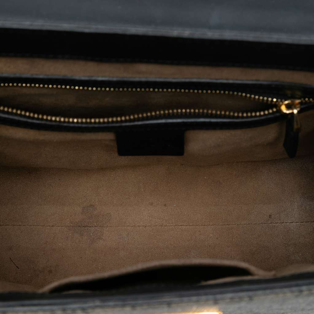 Gucci Small GG Supreme Padlock Satchel Brown Canvas Very good condition - Model View