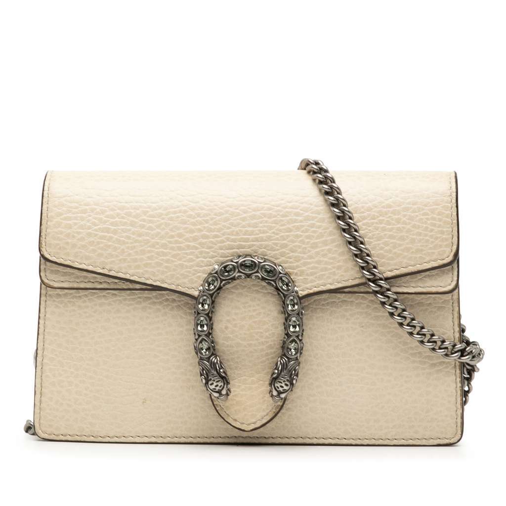 Gucci Mini Dionysus Leather Crossbody Brown Leather Very good - Front View