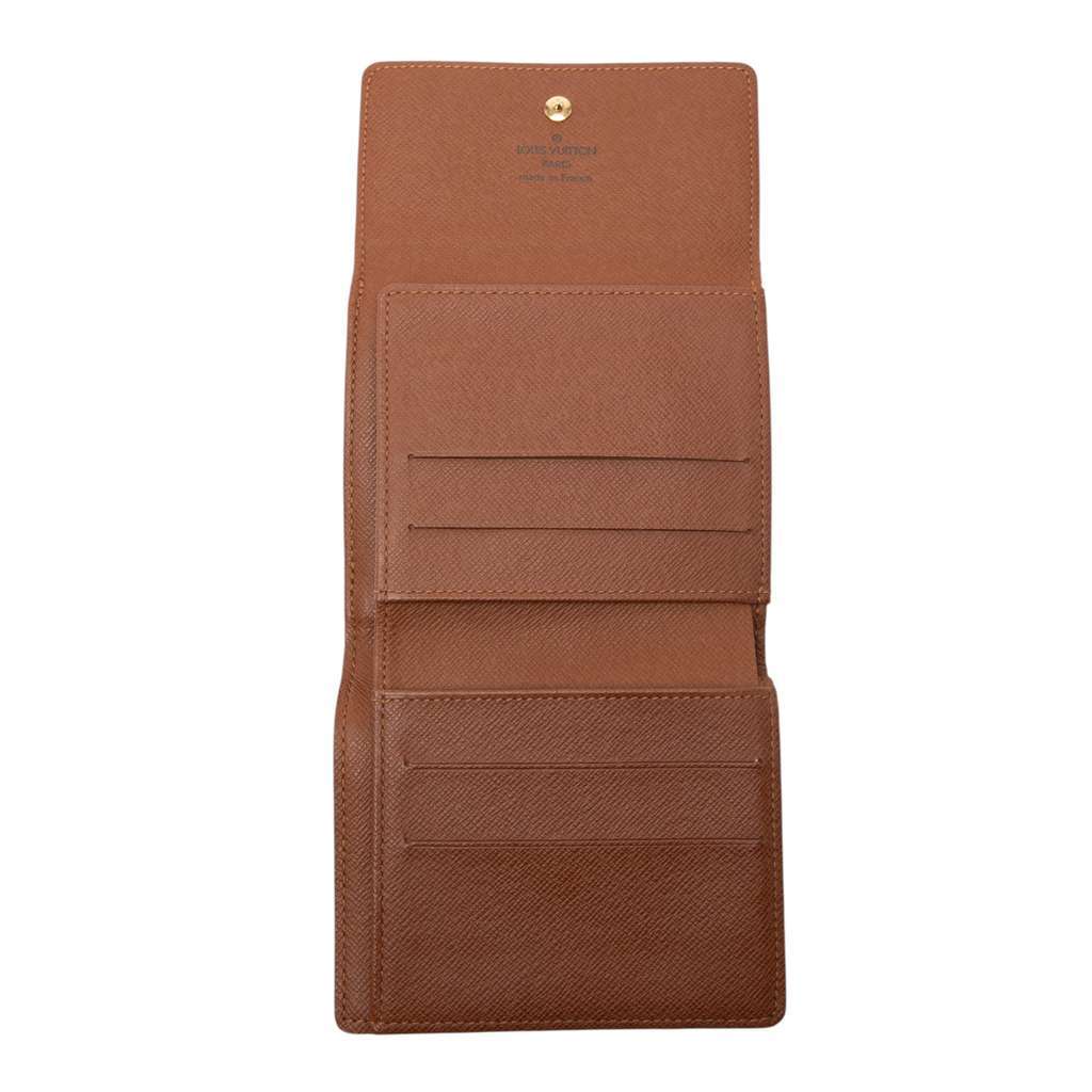 Louis Vuitton Monogram Elise Wallet Brown Very good condition - Box View