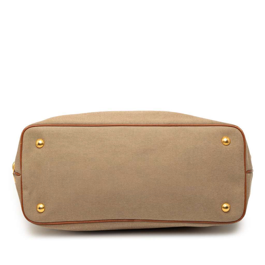 Prada Canvas Canapa Logo Convertible Tote Brown Canvas Very good - Inside View