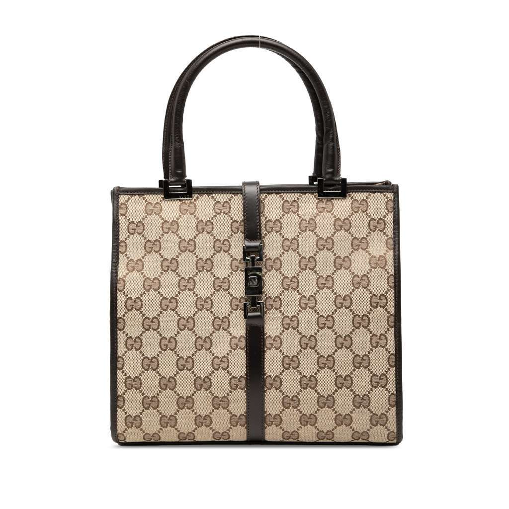 Gucci GG Canvas Jackie Handbag Brown Canvas Very good - Front View