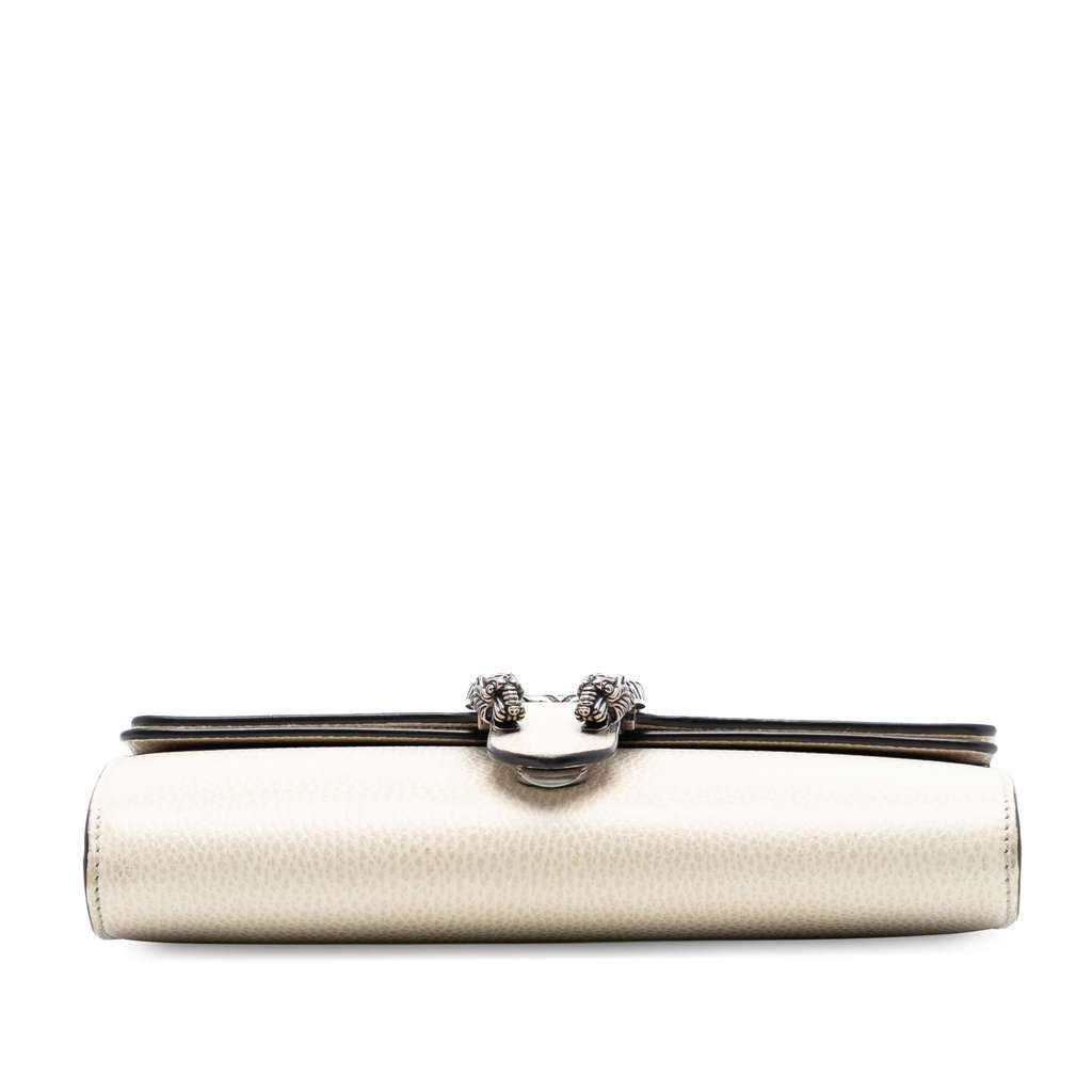 Gucci Small Leather Dionysus Web Crossbody White Leather Very good - Inside View