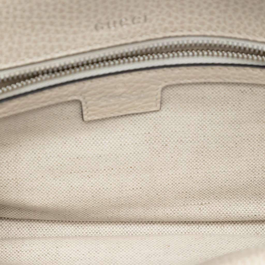 Gucci Small Leather Dionysus Web Crossbody White Leather Very good - Model View